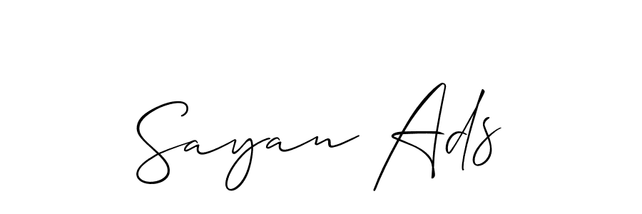 You should practise on your own different ways (Allison_Script) to write your name (Sayan Ads) in signature. don't let someone else do it for you. Sayan Ads signature style 2 images and pictures png