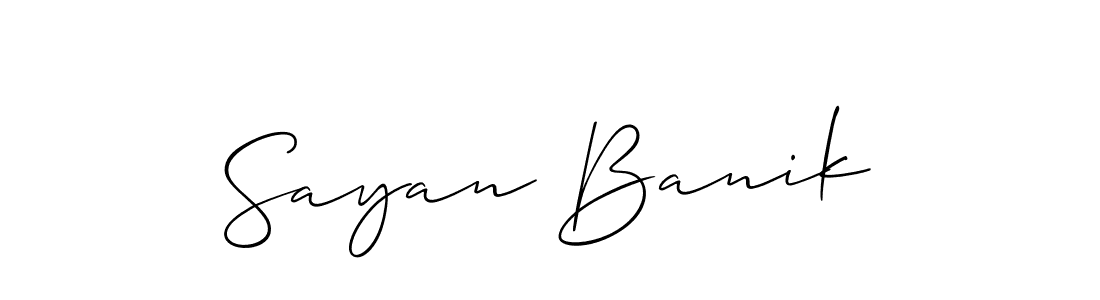 You should practise on your own different ways (Allison_Script) to write your name (Sayan Banik) in signature. don't let someone else do it for you. Sayan Banik signature style 2 images and pictures png