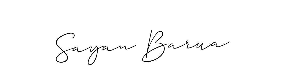 How to make Sayan Barua name signature. Use Allison_Script style for creating short signs online. This is the latest handwritten sign. Sayan Barua signature style 2 images and pictures png