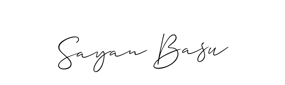 Also we have Sayan Basu name is the best signature style. Create professional handwritten signature collection using Allison_Script autograph style. Sayan Basu signature style 2 images and pictures png