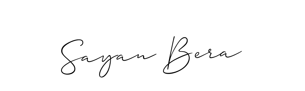 Sayan Bera stylish signature style. Best Handwritten Sign (Allison_Script) for my name. Handwritten Signature Collection Ideas for my name Sayan Bera. Sayan Bera signature style 2 images and pictures png
