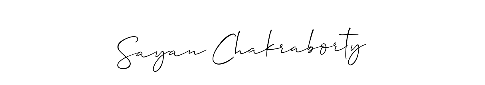 Use a signature maker to create a handwritten signature online. With this signature software, you can design (Allison_Script) your own signature for name Sayan Chakraborty. Sayan Chakraborty signature style 2 images and pictures png