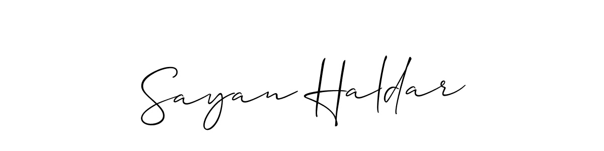 Also You can easily find your signature by using the search form. We will create Sayan Haldar name handwritten signature images for you free of cost using Allison_Script sign style. Sayan Haldar signature style 2 images and pictures png