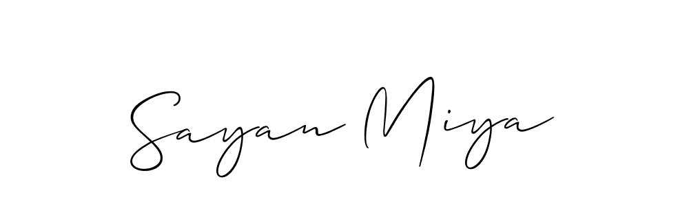 Design your own signature with our free online signature maker. With this signature software, you can create a handwritten (Allison_Script) signature for name Sayan Miya. Sayan Miya signature style 2 images and pictures png