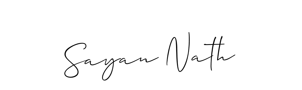 Make a short Sayan Nath signature style. Manage your documents anywhere anytime using Allison_Script. Create and add eSignatures, submit forms, share and send files easily. Sayan Nath signature style 2 images and pictures png