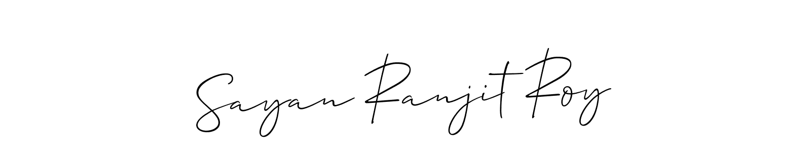 Similarly Allison_Script is the best handwritten signature design. Signature creator online .You can use it as an online autograph creator for name Sayan Ranjit Roy. Sayan Ranjit Roy signature style 2 images and pictures png