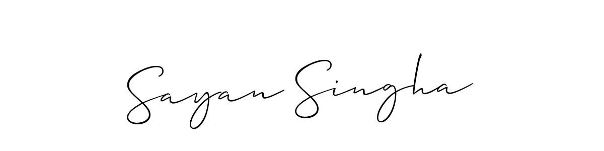 It looks lik you need a new signature style for name Sayan Singha. Design unique handwritten (Allison_Script) signature with our free signature maker in just a few clicks. Sayan Singha signature style 2 images and pictures png