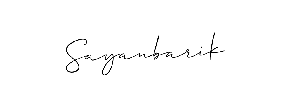 if you are searching for the best signature style for your name Sayanbarik. so please give up your signature search. here we have designed multiple signature styles  using Allison_Script. Sayanbarik signature style 2 images and pictures png