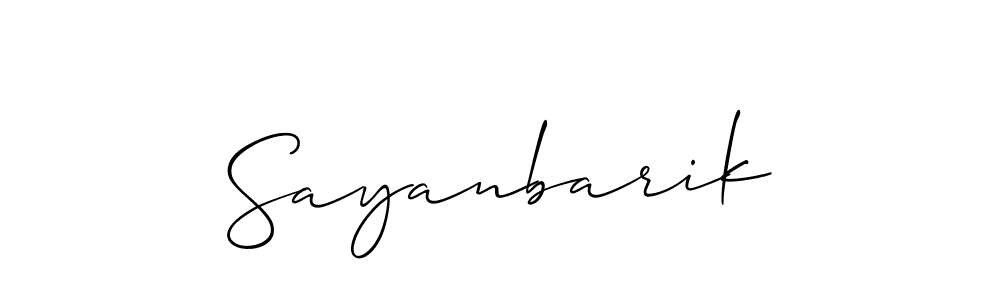 if you are searching for the best signature style for your name Sayanbarik. so please give up your signature search. here we have designed multiple signature styles  using Allison_Script. Sayanbarik signature style 2 images and pictures png