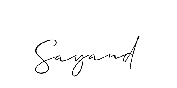 Sayand stylish signature style. Best Handwritten Sign (Allison_Script) for my name. Handwritten Signature Collection Ideas for my name Sayand. Sayand signature style 2 images and pictures png