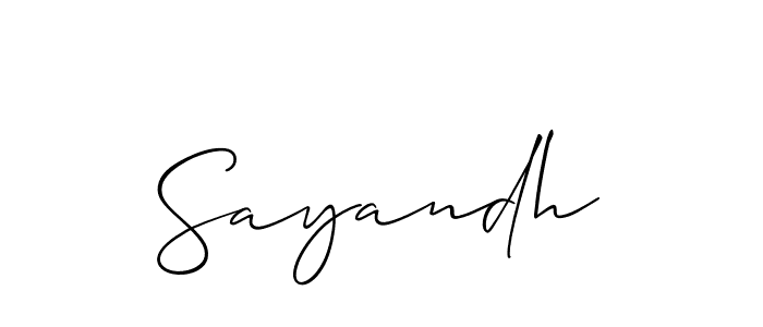 How to Draw Sayandh signature style? Allison_Script is a latest design signature styles for name Sayandh. Sayandh signature style 2 images and pictures png