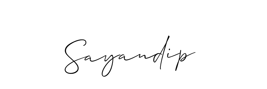 Sayandip  stylish signature style. Best Handwritten Sign (Allison_Script) for my name. Handwritten Signature Collection Ideas for my name Sayandip . Sayandip  signature style 2 images and pictures png