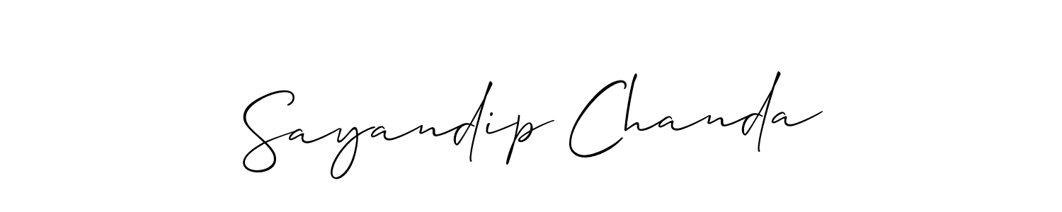 You should practise on your own different ways (Allison_Script) to write your name (Sayandip Chanda) in signature. don't let someone else do it for you. Sayandip Chanda signature style 2 images and pictures png