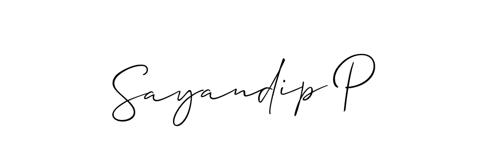 Best and Professional Signature Style for Sayandip P. Allison_Script Best Signature Style Collection. Sayandip P signature style 2 images and pictures png