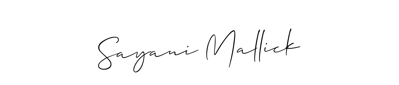Design your own signature with our free online signature maker. With this signature software, you can create a handwritten (Allison_Script) signature for name Sayani Mallick. Sayani Mallick signature style 2 images and pictures png