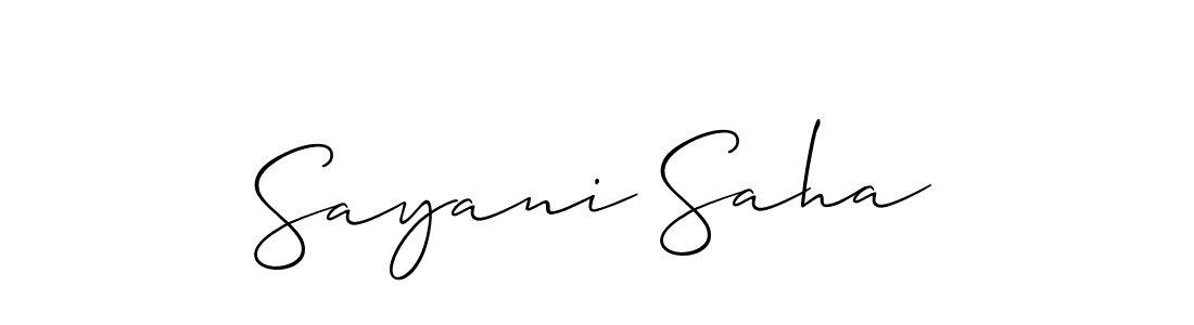 How to make Sayani Saha name signature. Use Allison_Script style for creating short signs online. This is the latest handwritten sign. Sayani Saha signature style 2 images and pictures png