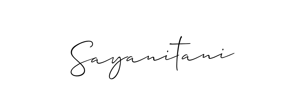 Make a short Sayanitani signature style. Manage your documents anywhere anytime using Allison_Script. Create and add eSignatures, submit forms, share and send files easily. Sayanitani signature style 2 images and pictures png