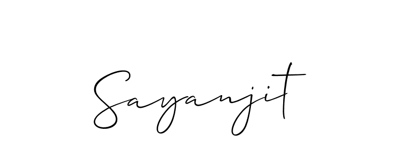 You should practise on your own different ways (Allison_Script) to write your name (Sayanjit) in signature. don't let someone else do it for you. Sayanjit signature style 2 images and pictures png