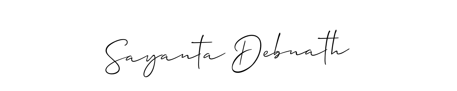 Design your own signature with our free online signature maker. With this signature software, you can create a handwritten (Allison_Script) signature for name Sayanta Debnath. Sayanta Debnath signature style 2 images and pictures png