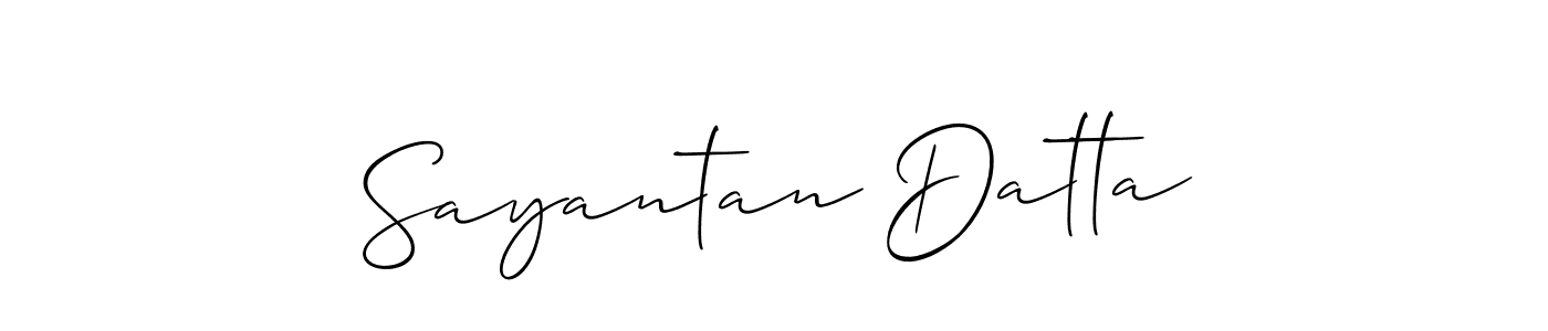 How to make Sayantan Datta name signature. Use Allison_Script style for creating short signs online. This is the latest handwritten sign. Sayantan Datta signature style 2 images and pictures png