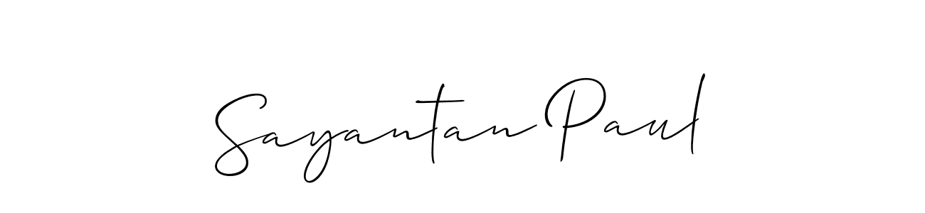 Sayantan Paul stylish signature style. Best Handwritten Sign (Allison_Script) for my name. Handwritten Signature Collection Ideas for my name Sayantan Paul. Sayantan Paul signature style 2 images and pictures png