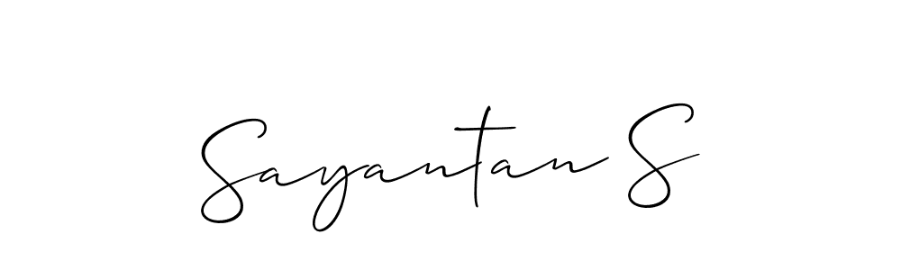 Make a beautiful signature design for name Sayantan S. With this signature (Allison_Script) style, you can create a handwritten signature for free. Sayantan S signature style 2 images and pictures png