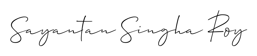 The Allison_Script typeface gives name Sayantan Singha Roy a refined look. Suitable for certificates, diplomas, and official verification. Sayantan Singha Roy signature style 2 images and pictures png