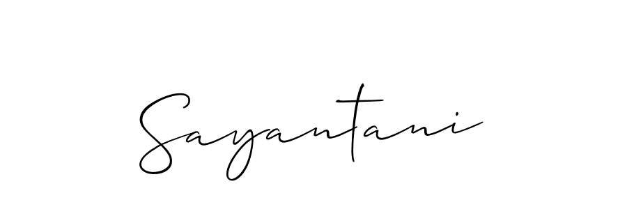 You should practise on your own different ways (Allison_Script) to write your name (Sayantani) in signature. don't let someone else do it for you. Sayantani signature style 2 images and pictures png