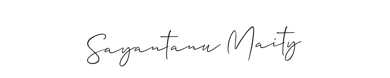 Create a beautiful signature design for name Sayantanu Maity. With this signature (Allison_Script) fonts, you can make a handwritten signature for free. Sayantanu Maity signature style 2 images and pictures png