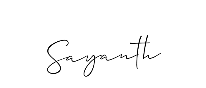 Similarly Allison_Script is the best handwritten signature design. Signature creator online .You can use it as an online autograph creator for name Sayanth. Sayanth signature style 2 images and pictures png