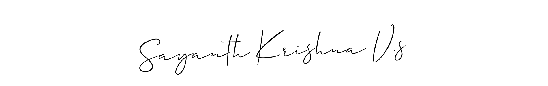 Here are the top 10 professional signature styles for the name Sayanth Krishna V.s. These are the best autograph styles you can use for your name. Sayanth Krishna V.s signature style 2 images and pictures png