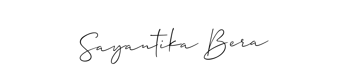 Also we have Sayantika Bera name is the best signature style. Create professional handwritten signature collection using Allison_Script autograph style. Sayantika Bera signature style 2 images and pictures png
