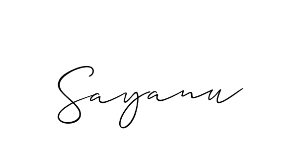 Sayanu stylish signature style. Best Handwritten Sign (Allison_Script) for my name. Handwritten Signature Collection Ideas for my name Sayanu. Sayanu signature style 2 images and pictures png