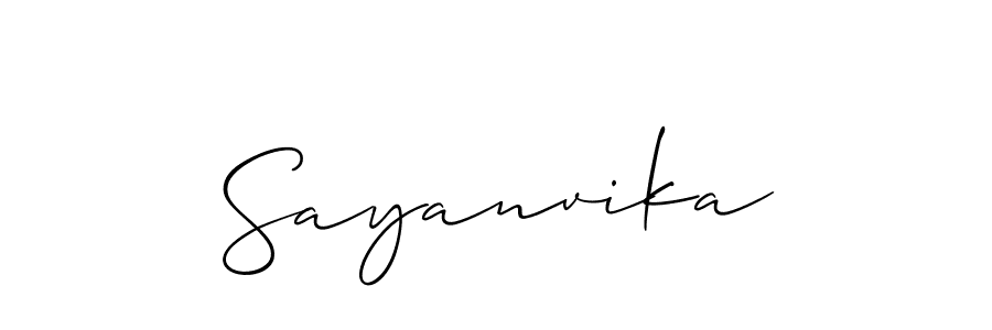 How to Draw Sayanvika signature style? Allison_Script is a latest design signature styles for name Sayanvika. Sayanvika signature style 2 images and pictures png