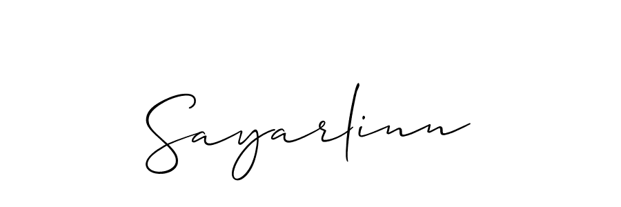 Make a beautiful signature design for name Sayarlinn. Use this online signature maker to create a handwritten signature for free. Sayarlinn signature style 2 images and pictures png