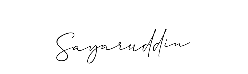 How to make Sayaruddin name signature. Use Allison_Script style for creating short signs online. This is the latest handwritten sign. Sayaruddin signature style 2 images and pictures png