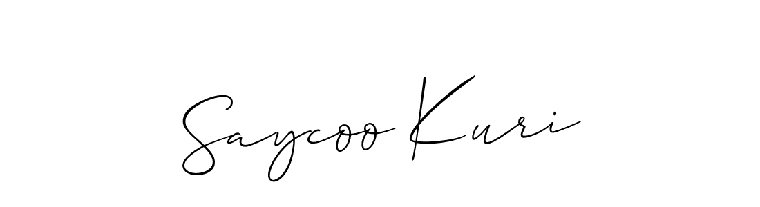 Make a beautiful signature design for name Saycoo Kuri. Use this online signature maker to create a handwritten signature for free. Saycoo Kuri signature style 2 images and pictures png