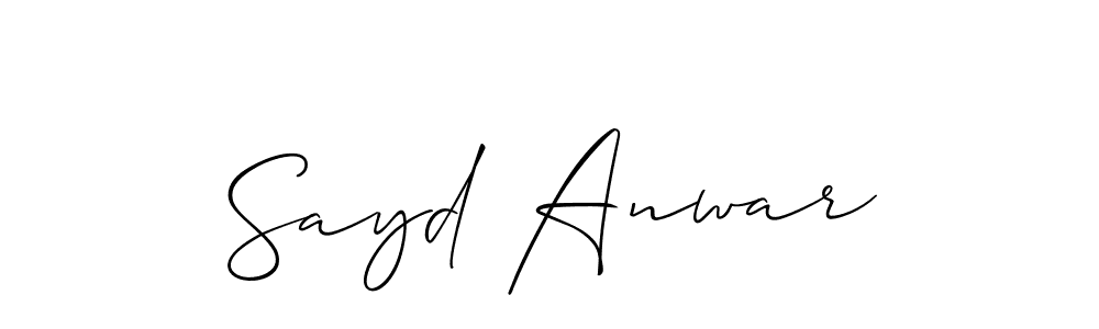 Also we have Sayd Anwar name is the best signature style. Create professional handwritten signature collection using Allison_Script autograph style. Sayd Anwar signature style 2 images and pictures png