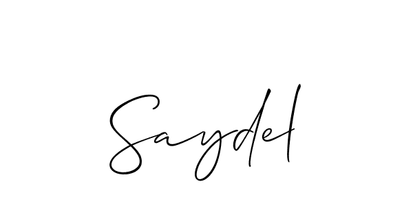 Similarly Allison_Script is the best handwritten signature design. Signature creator online .You can use it as an online autograph creator for name Saydel. Saydel signature style 2 images and pictures png