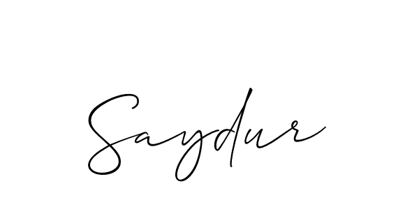 Also we have Saydur name is the best signature style. Create professional handwritten signature collection using Allison_Script autograph style. Saydur signature style 2 images and pictures png