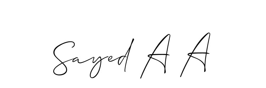 Once you've used our free online signature maker to create your best signature Allison_Script style, it's time to enjoy all of the benefits that Sayed A A name signing documents. Sayed A A signature style 2 images and pictures png