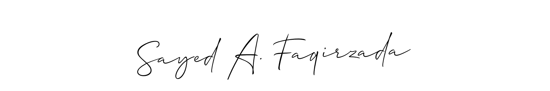 Once you've used our free online signature maker to create your best signature Allison_Script style, it's time to enjoy all of the benefits that Sayed A. Faqirzada name signing documents. Sayed A. Faqirzada signature style 2 images and pictures png