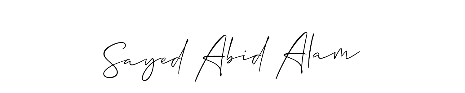 How to make Sayed Abid Alam signature? Allison_Script is a professional autograph style. Create handwritten signature for Sayed Abid Alam name. Sayed Abid Alam signature style 2 images and pictures png