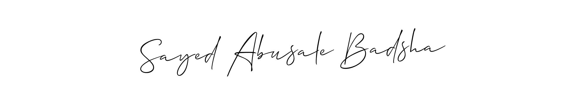 Allison_Script is a professional signature style that is perfect for those who want to add a touch of class to their signature. It is also a great choice for those who want to make their signature more unique. Get Sayed Abusale Badsha name to fancy signature for free. Sayed Abusale Badsha signature style 2 images and pictures png