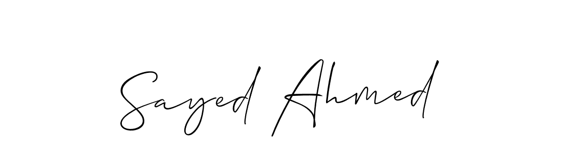 How to make Sayed Ahmed signature? Allison_Script is a professional autograph style. Create handwritten signature for Sayed Ahmed name. Sayed Ahmed signature style 2 images and pictures png