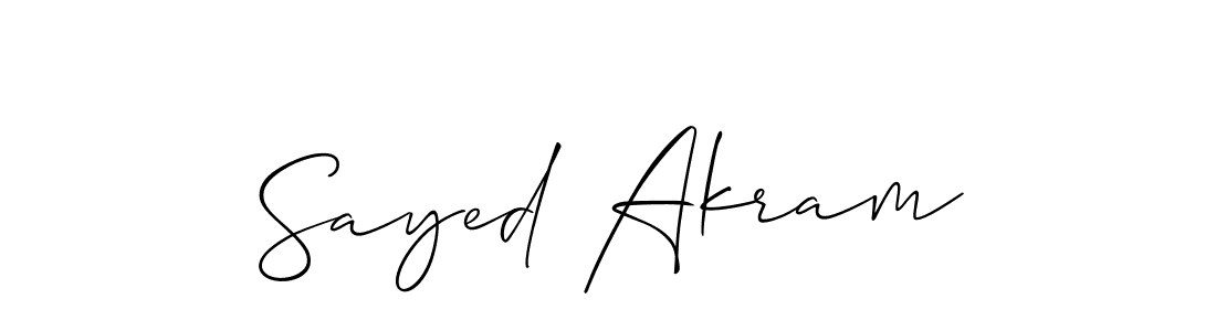 You should practise on your own different ways (Allison_Script) to write your name (Sayed Akram) in signature. don't let someone else do it for you. Sayed Akram signature style 2 images and pictures png