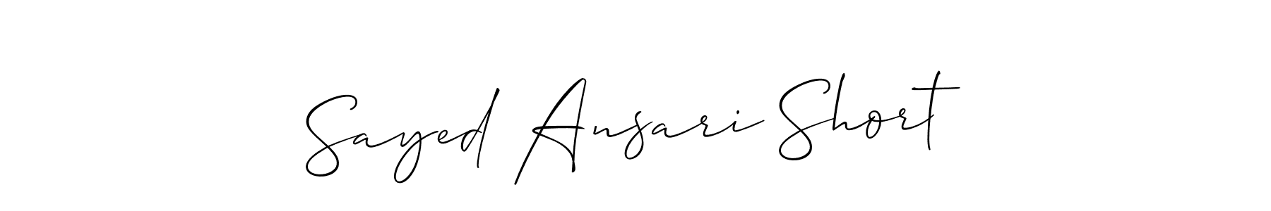 How to make Sayed Ansari Short signature? Allison_Script is a professional autograph style. Create handwritten signature for Sayed Ansari Short name. Sayed Ansari Short signature style 2 images and pictures png