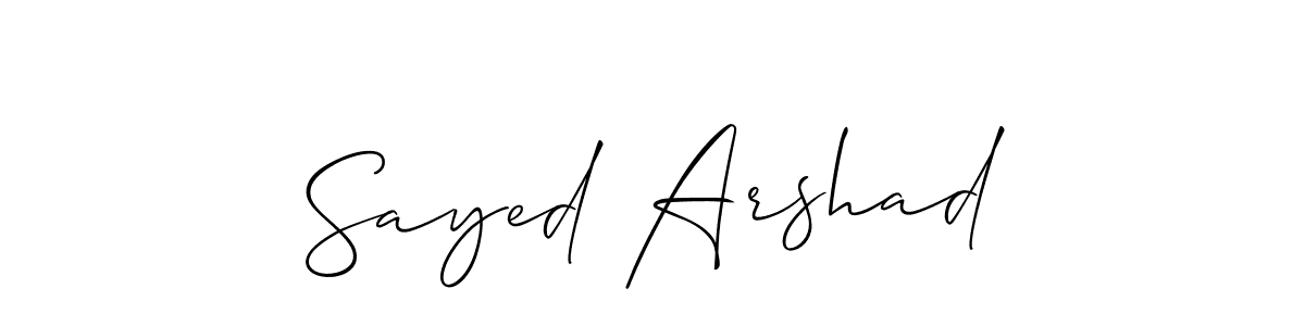 if you are searching for the best signature style for your name Sayed Arshad. so please give up your signature search. here we have designed multiple signature styles  using Allison_Script. Sayed Arshad signature style 2 images and pictures png