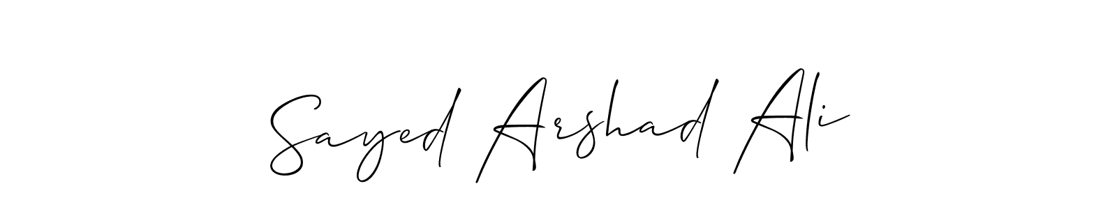 Make a short Sayed Arshad Ali signature style. Manage your documents anywhere anytime using Allison_Script. Create and add eSignatures, submit forms, share and send files easily. Sayed Arshad Ali signature style 2 images and pictures png
