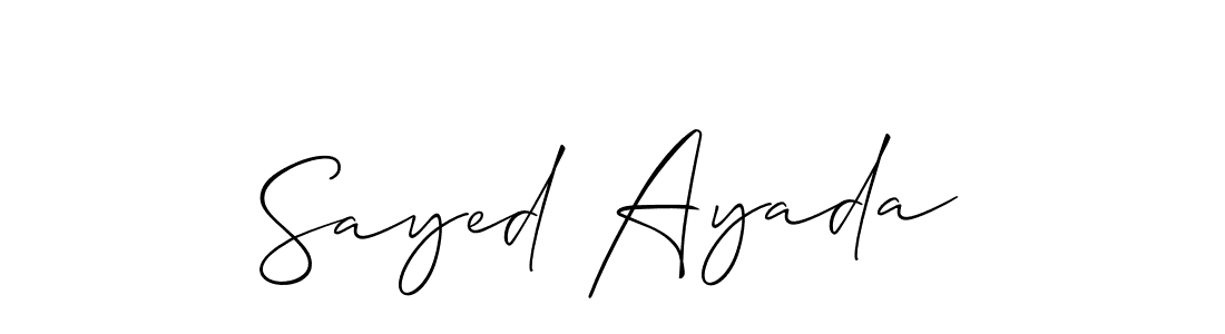 Allison_Script is a professional signature style that is perfect for those who want to add a touch of class to their signature. It is also a great choice for those who want to make their signature more unique. Get Sayed Ayada name to fancy signature for free. Sayed Ayada signature style 2 images and pictures png